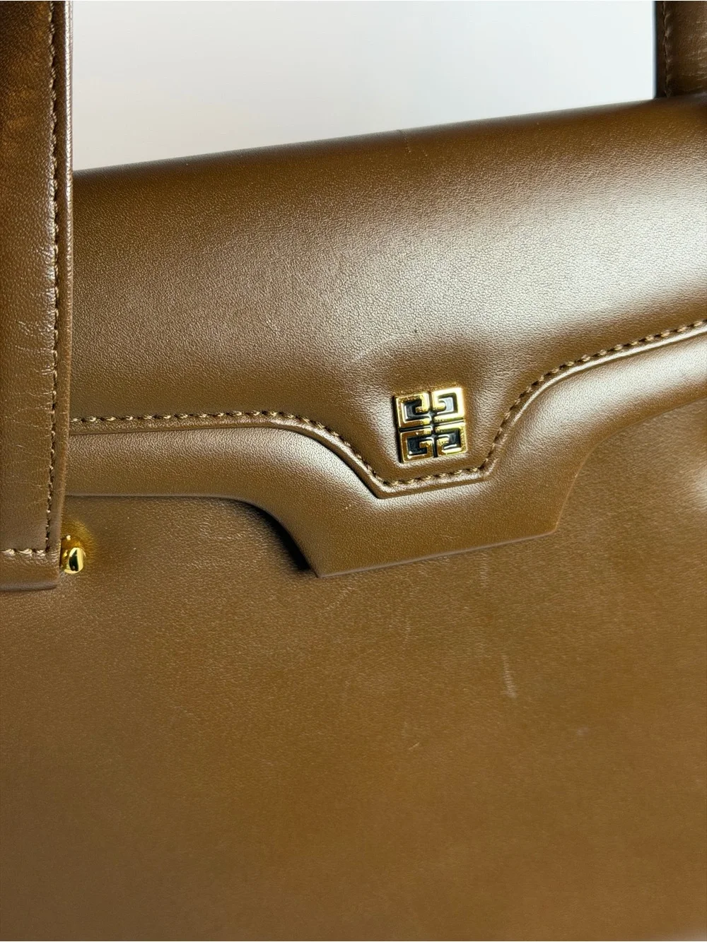Givenchy Vintage Brown Leather HandBag Satchel